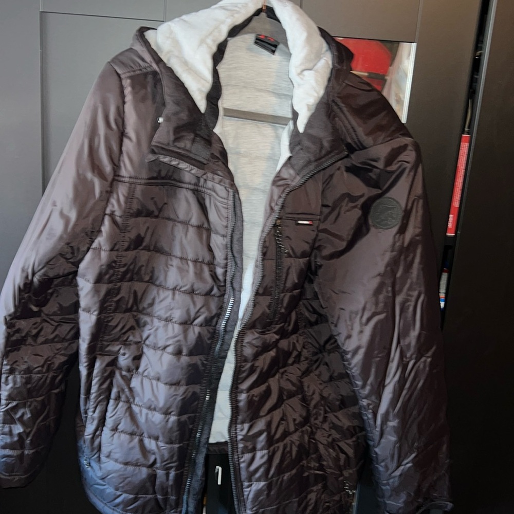 Mens Gerry XXL jacket - black with grey lining